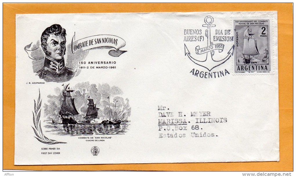 Argentina 1961 FDC - FDC