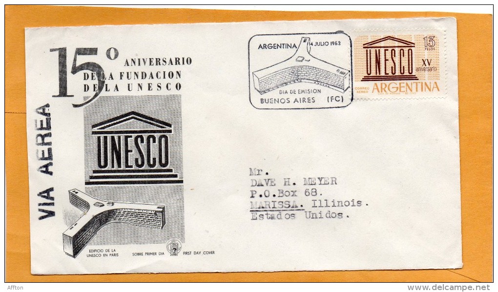 Argentina 1962 FDC - FDC