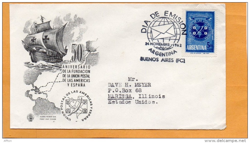Argentina 1962 FDC - FDC