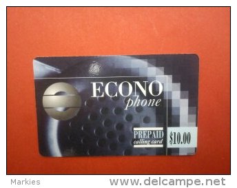 Econo Phone 10 $ With Sticker 0800/10412 See 2 Photo´s Used  Very Rare - [2] Prepaid & Refill Cards