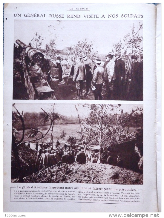 LE MIROIR N° 80 / 06-06-1915 SEDDUL-BAHR CARENCY VICTOR-EMMANUEL III PROPAGANDE BULOW GALICIE OBUS TRANCHEES MILANO - Weltkrieg 1914-18