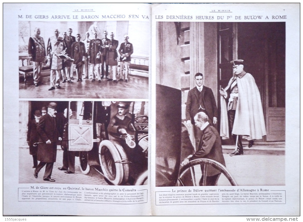 LE MIROIR N° 80 / 06-06-1915 SEDDUL-BAHR CARENCY VICTOR-EMMANUEL III PROPAGANDE BULOW GALICIE OBUS TRANCHEES MILANO - War 1914-18