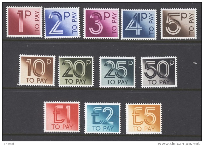 GB 1982 Postage Due Set MNH(**) - Tasse