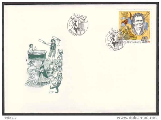 Czech Rep. / First Day Cover (1999/14) Jesenik: Vincenc Priessnitz (1799-1851) - Hydrotherapy (UNESCO) - Thermalisme