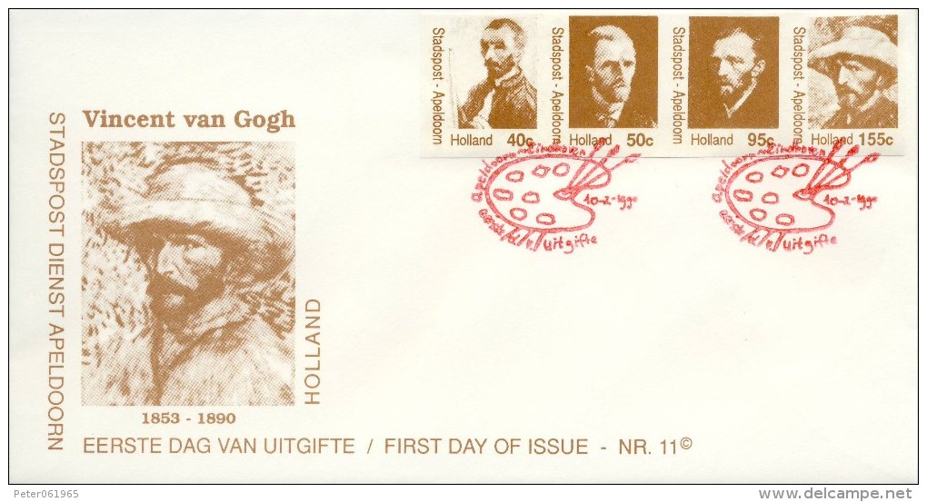 FDC Stadspost Apeldoorn - Vincent Van Gogh - FDC