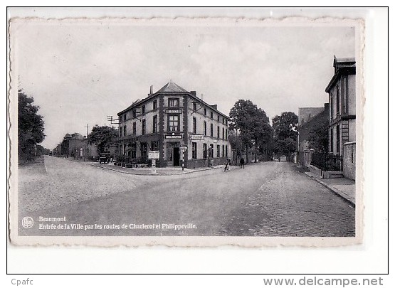 Belgique - Beaumont, SAAZ Hôtel Industrie Restaurant , Entrée De La Ville Par Les Routes De Charleroi Et Philippeville - Beaumont