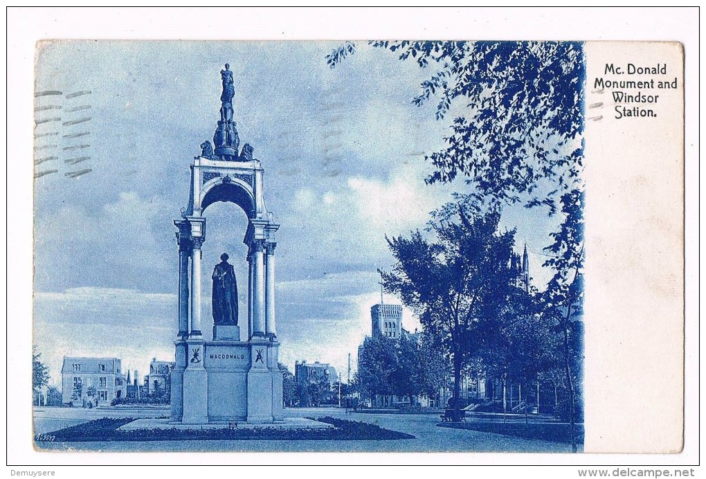 18021 Mc. Donald Monument And Windsor Station - Windsor