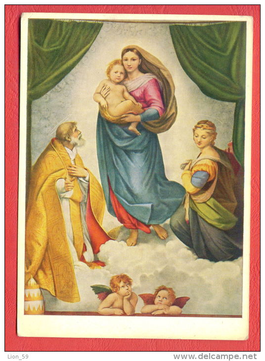 141754 / Italian Art Raphael ( Raffaello Sanzio Da Urbino) - Sistine Madonna , Church Of San Sisto, ANGELS - GERMANY - Angeles