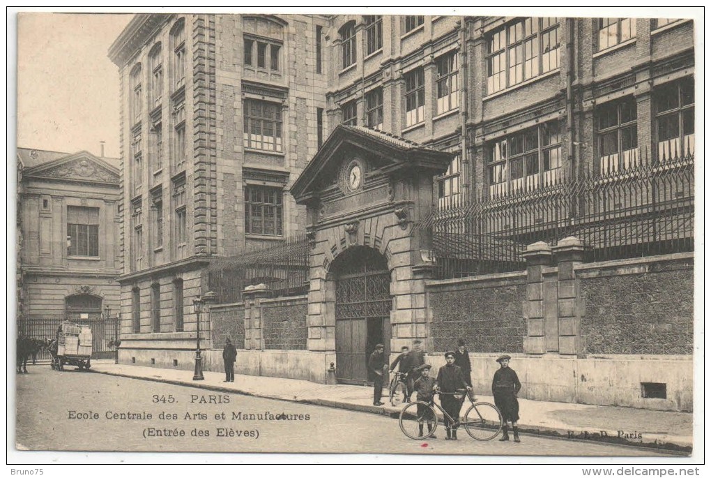 75 - PARIS 3 - Ecole Centrale Des Arts Et Manufactures (Entrée Des Elèves) - ELD 345 - Arrondissement: 03