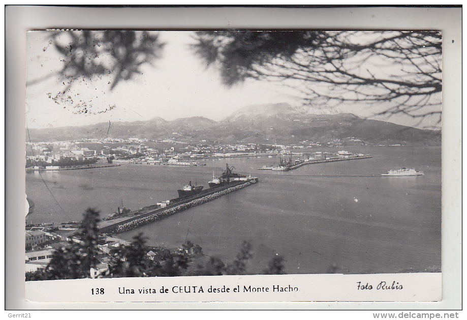 E 51000 CEUTA, Vista, 1957 - Ceuta