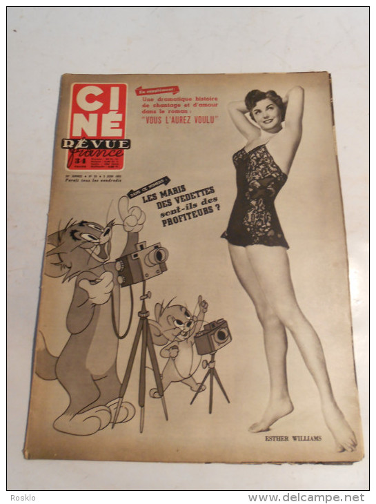 REVUE / CINE REVUE / N° 23 DE 1953 / ESTHER WILLIAMS +TOM ET JERRY / - Zeitschriften