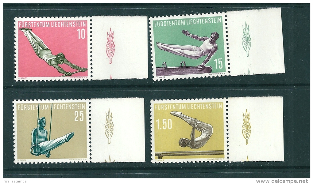 Liechtenstein 1956 MNH** SG 351-4 Gymnastics - Neufs