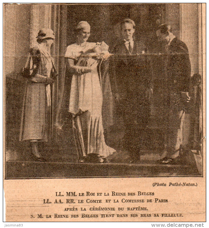 Photo Provenant D'un Journal De LL.MM.Le Roi Et La Reine Des Belges LL.AA.RR. Le Comte Et La Comtesse De Paris - Autres & Non Classés