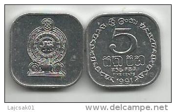 Sri Lanka 5 Cents 1991. High Grade - Sri Lanka