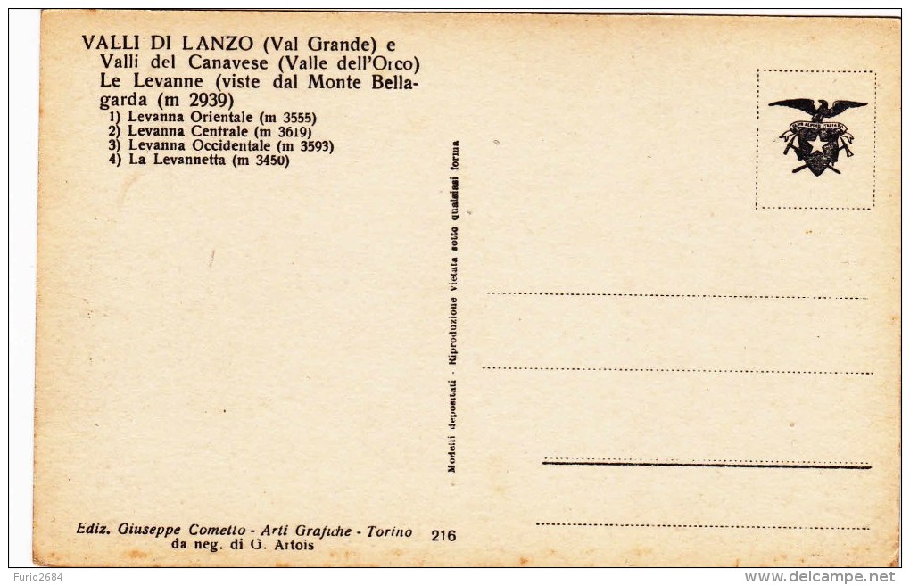 C-1049 Cartolina Valli Di Lanzo - Valle Grande E Valli Del Canavese - Le Lavanne - Altri & Non Classificati