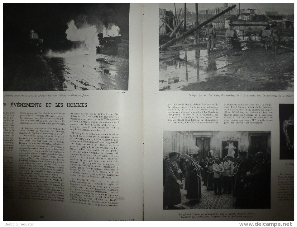 L' Illustration  1943 Kharkov (URSS) ;Franco;Paris Bombardé;ARGELES;Luz; Maison De Mme Du Barry;Louveciennes Et Bougival - L'Illustration