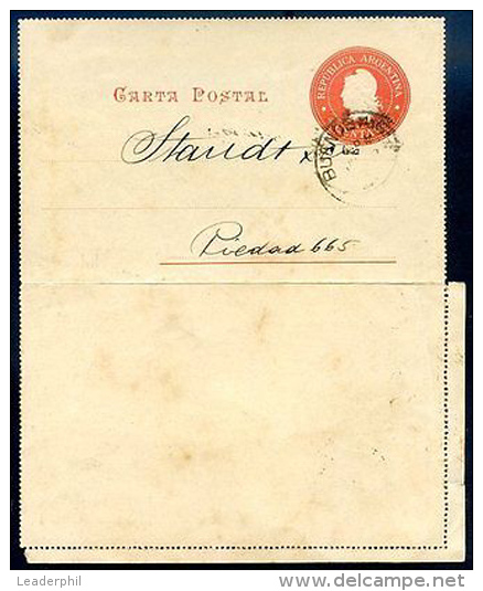 ARGENTINA Postal Stationery With Advertising Circa 1890 - Entiers Postaux