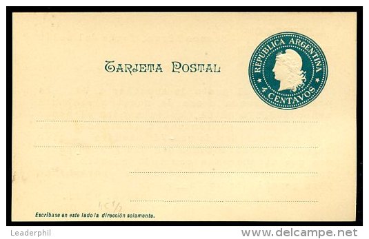 ARGENTINA Unused Postal Stationery 1890 W/Advertising VF - Entiers Postaux