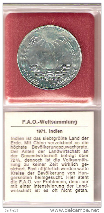 INDIA FAO 10 RUPEES 1970 AG FDC LOTUSFLOWER - India