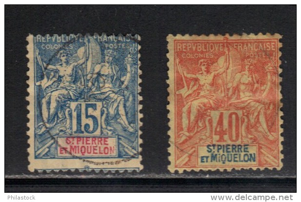 SPM N° 64 & 68 Obl. - Used Stamps