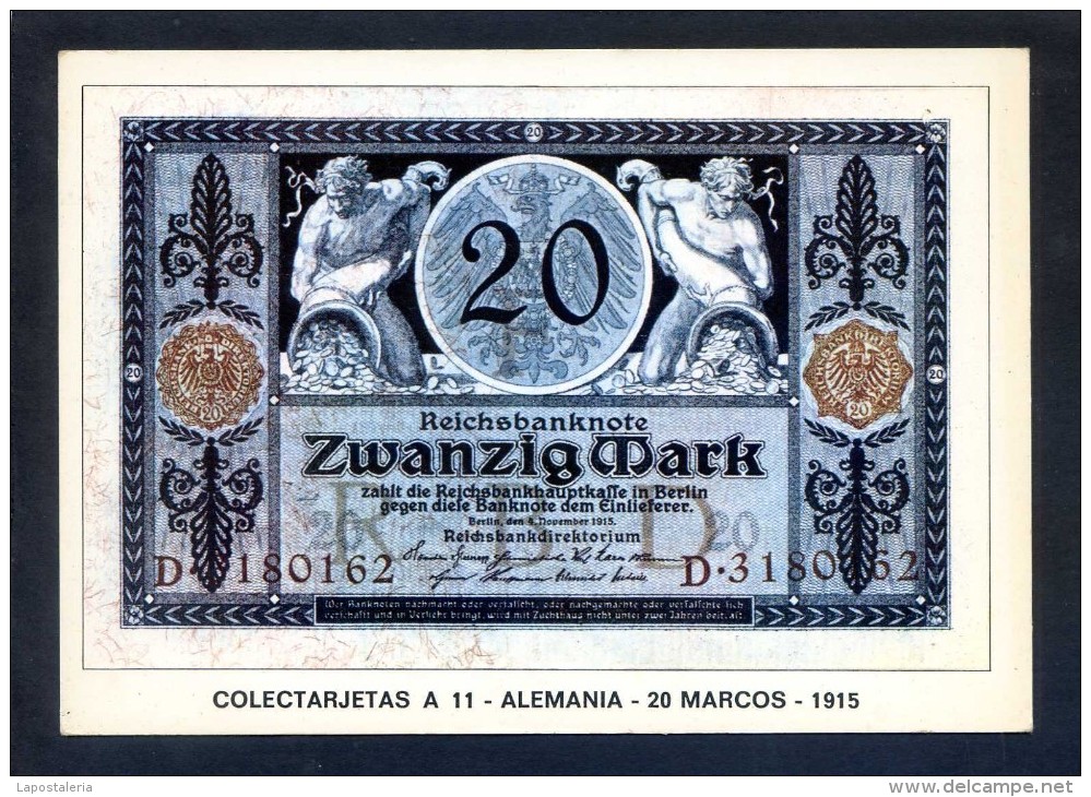 Colectarjetas A 11 - *Alemania - 20 Marcos - 1915* Ed. Eurohobby. Nueva. - Monedas (representaciones)