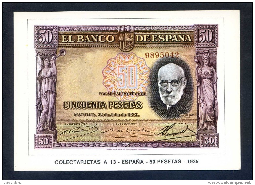 Colectarjetas A 13 - *España - 50 Pesetas - 1935* Ed. Eurohobby. Nueva. - Monedas (representaciones)