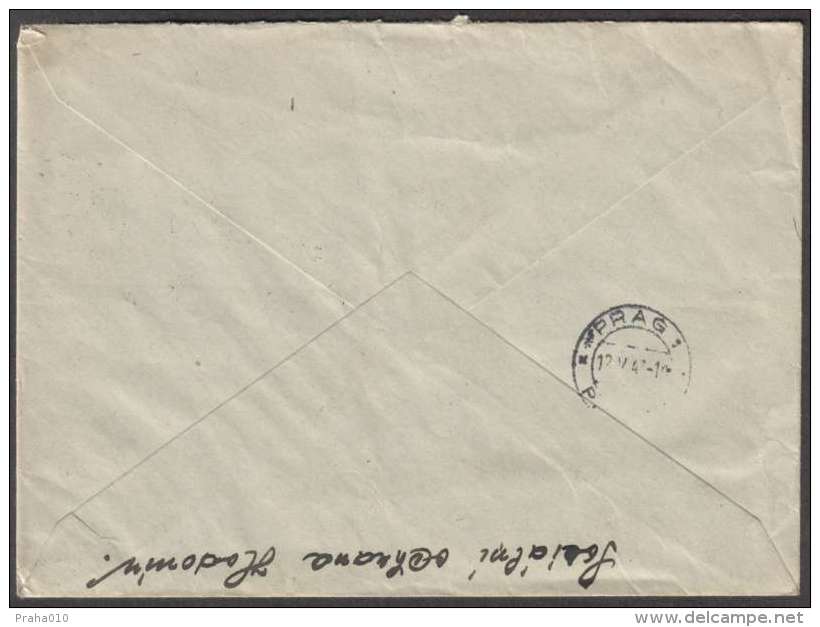 BuM0921 - Böhmen Und Mähren (1943) Göding 2 - Hodonin 2 / Prag 1 - Praha 1 (R-letter) Tariff: 4,20K (stamp: A. Hitler) - Covers & Documents