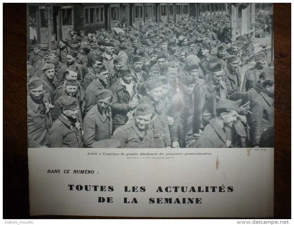 1943 Prisonniers Arrivent à COMPIEGNE; Protection Enfance Contre Les Bombes; Centenaires Du Rail; Rouen-Saint-Sever - L'Illustration