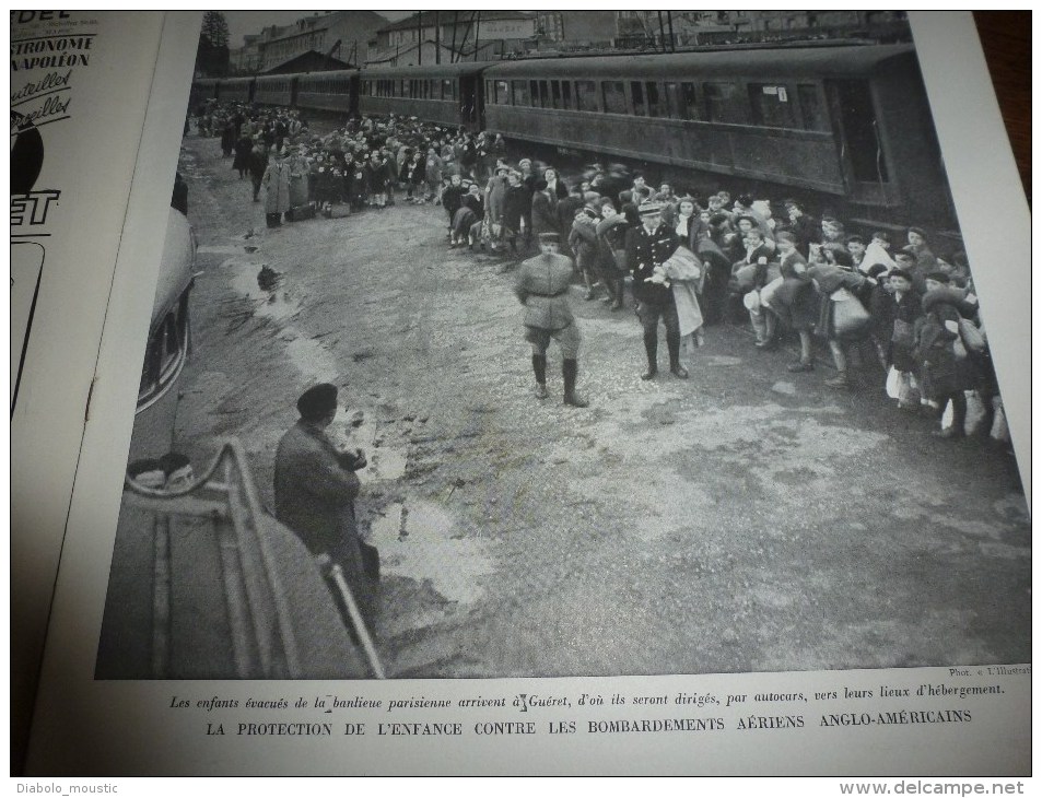 1943 Prisonniers Arrivent à COMPIEGNE; Protection Enfance Contre Les Bombes; Centenaires Du Rail; Rouen-Saint-Sever - L'Illustration