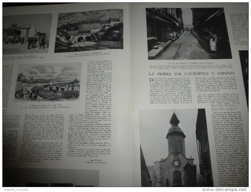 1943 Prisonniers Arrivent à COMPIEGNE; Protection Enfance Contre Les Bombes; Centenaires Du Rail; Rouen-Saint-Sever - L'Illustration