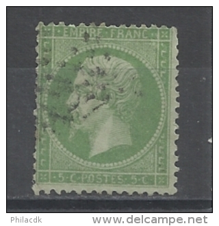 FRANCE - N°20 OBLITERE AVEC VARIETE DE PIQUAGE- 1862 - COTE YT 2014: 13.00€ - 1862 Napoléon III