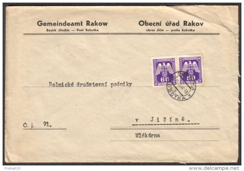 BuM0873 - Böhmen Und Mähren (1944) Sobotka - Sobotka (letter) Tariff: 1,20K - Covers & Documents