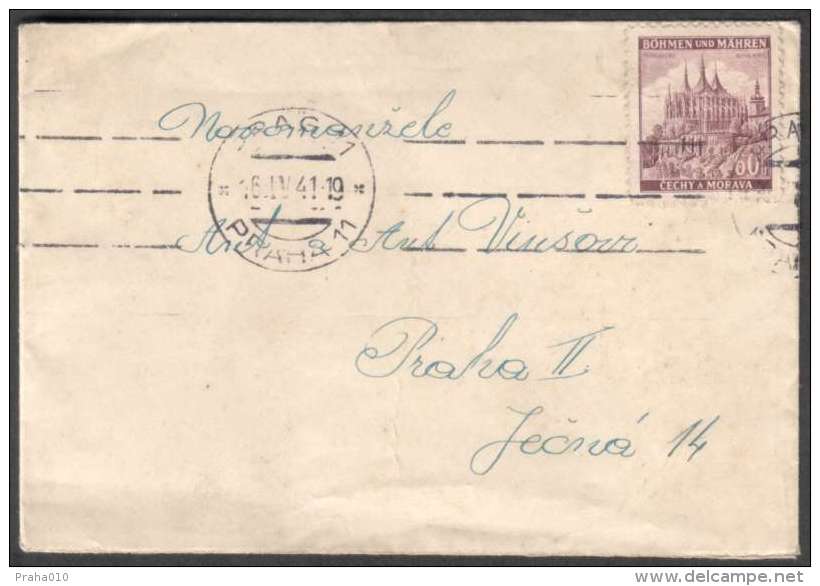 BuM0886 - Böhmen Und Mähren (1941) Prag 11 - Praha 11 (machine Postmark) Letter - Covers & Documents