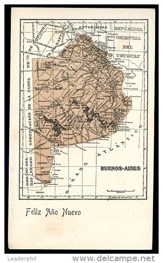 ARGENTINA Unused Postal Stationery W/BUENOS AIRES Map VF - Postal Stationery