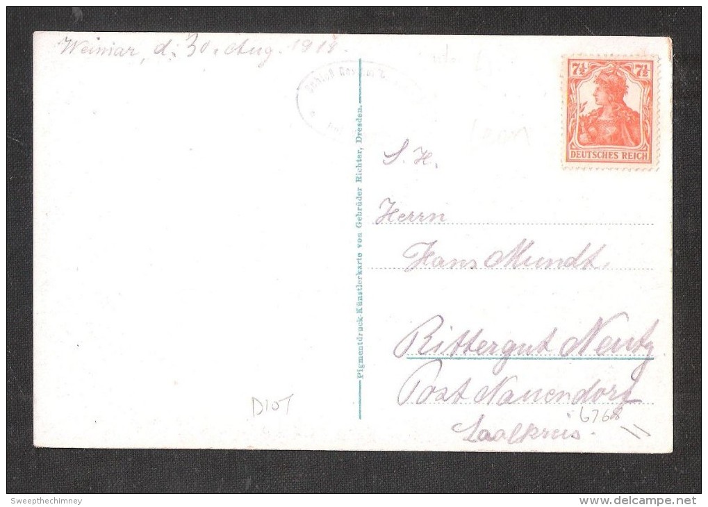 AK Belvedere Blick Auf Das Castellan-haus + Unused Stamp !! - Weimar