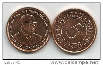 Mauritius 5 Cents 1999. - Maurice