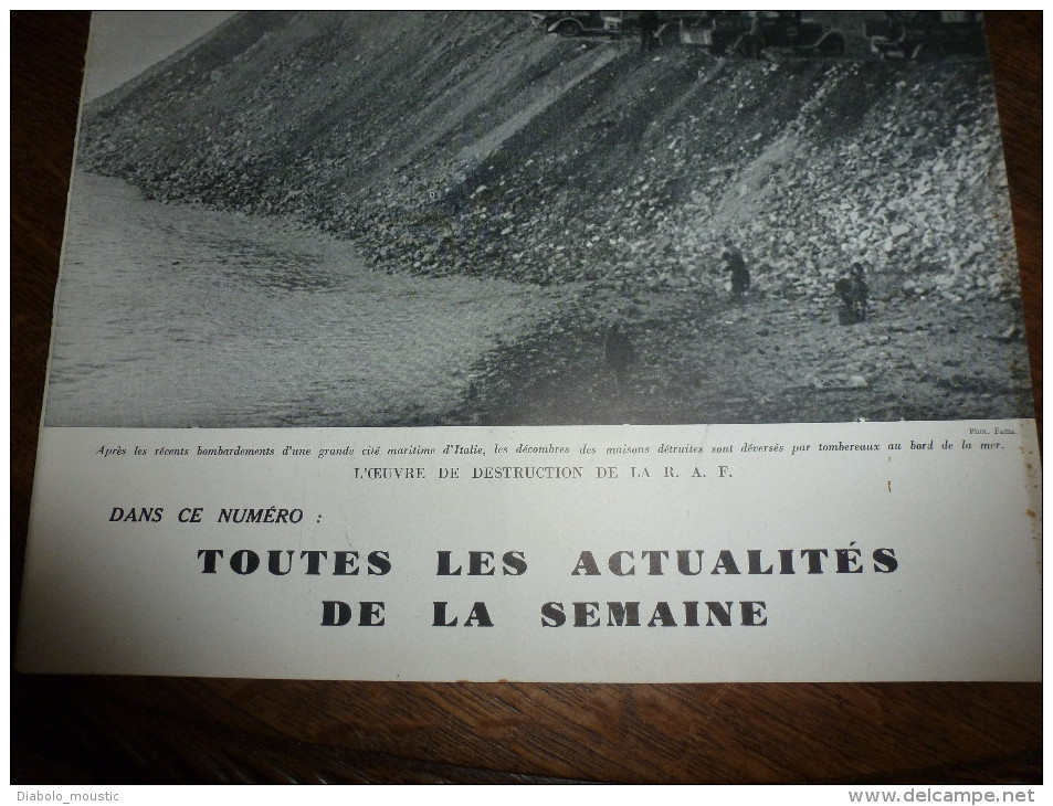 L' Illustration 1943 URSS Lac LADOGA ;Rome Château St-Ange ; Assainissement Vieux Marseille;Guerre Navale Moderne;SUISSE - L'Illustration