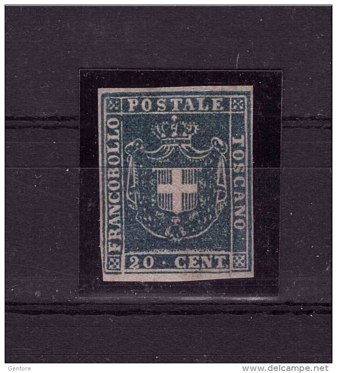 TUSCANY GRANDUCATO 1860 Governo Provvisorio VERY RARE ITEM  20 Cent Mint With Gum (Defectous) - Toskana