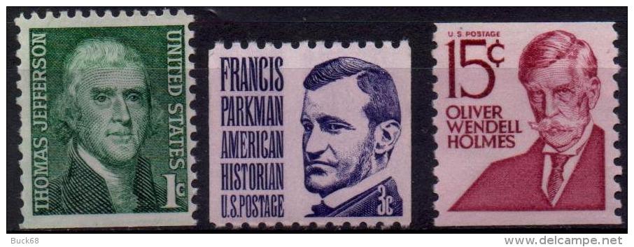 ETATS-UNIS USA 816a 818a 820 ** MNH Célébrités Jefferson Parkman Holmes - Unused Stamps