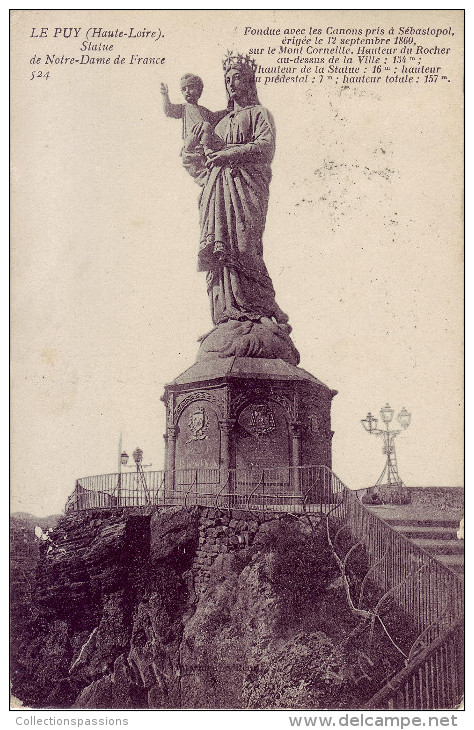 43 - HAUTE LOIRE - Le Puy - Statue De Notre Dame De France - Le Puy En Velay