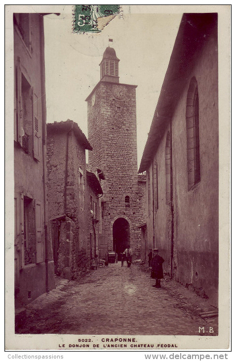 43 - HAUTE LOIRE - Craponne Sur Arzon - Le Donjon De L'ancien Château Féodal - Carte Animée - - Craponne Sur Arzon