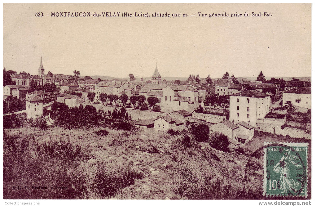 43 - HAUTE LOIRE - Montfaucon - Vue Générale Prise Du Sud Est - - Montfaucon En Velay