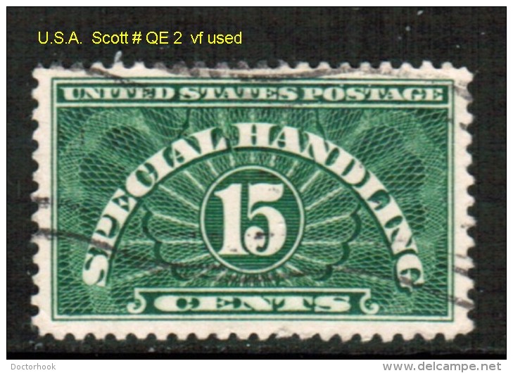 U.S.A.    Scott  # QE 2  VF USED - Parcel Post & Special Handling