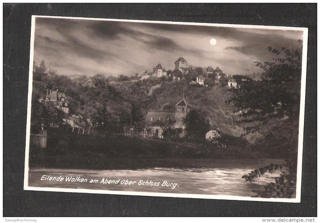 AK Eilende Wolken Am Abend Uber Schloss Burg Ansichtskarte Ungelaufen Unused POSTCARD - Solingen