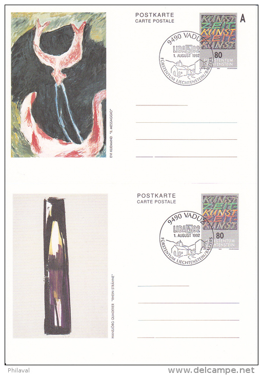 LIECHTENSTEIN : Lot De 8 Entiers Postaux - Stamped Stationery