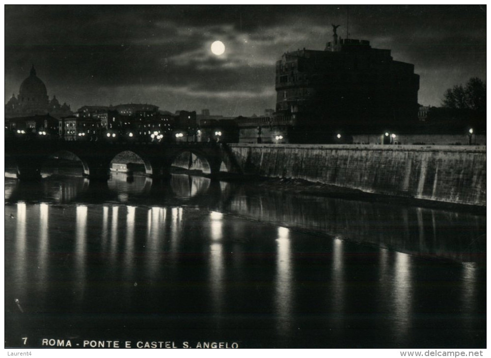 (99) Very Old Postcard - Italy - Roma Pont Del Castel Angelo - Bruggen