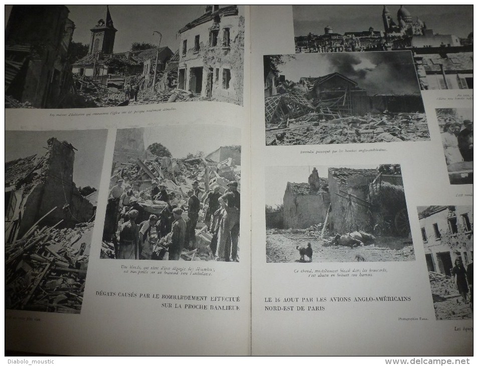 L' Illustration 1943 Paris Sous Les Bombes US Et GB ; L'usine à Gaz Moderne Dessins De L. Jonas; Abbaye LA CHAISE-DIEU - L'Illustration