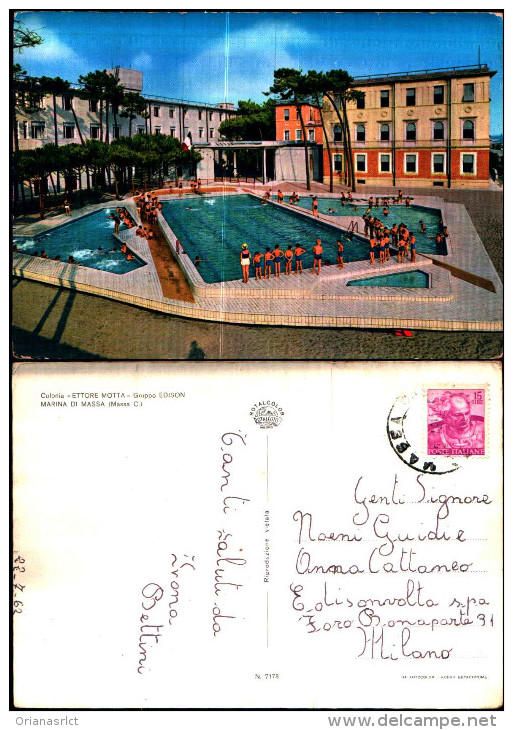 30921) Cartolina Viaggiata - Marina Di Massa - Colonia Ettore Motta - Carrara