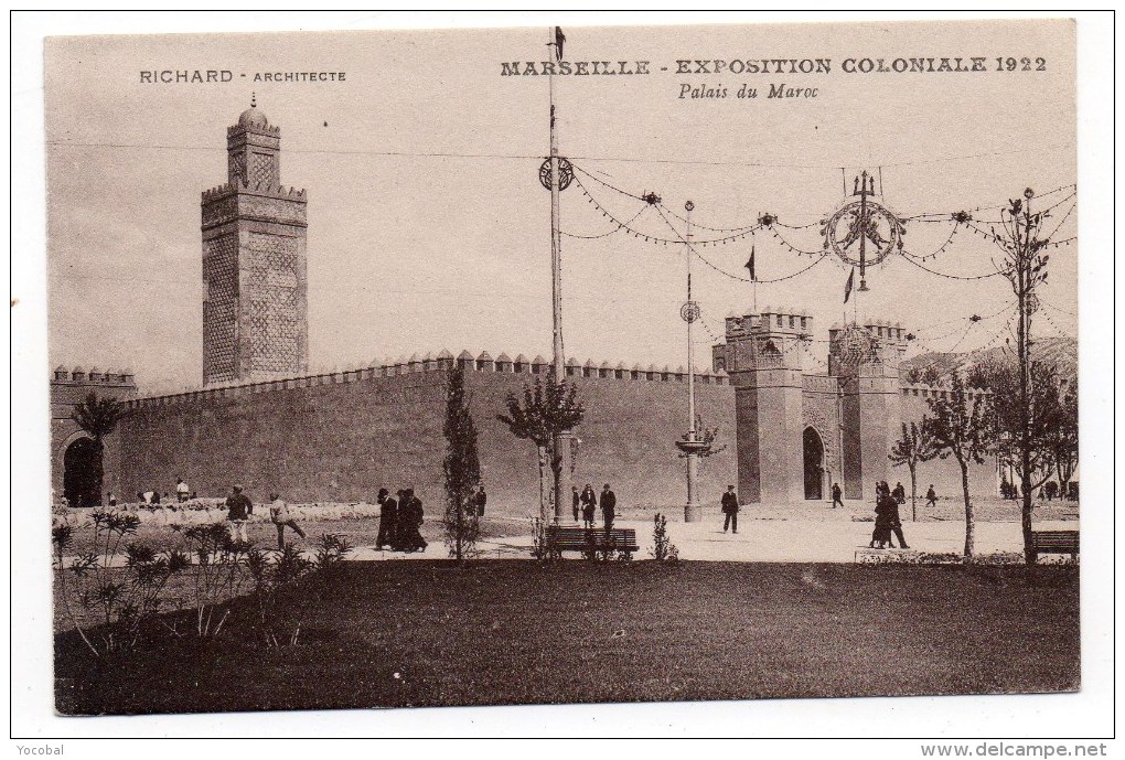 CP, 13, MARSEILLE, Exposition Coloniale 1922, Palais Du Maroc, Vierge - Expositions Coloniales 1906 - 1922