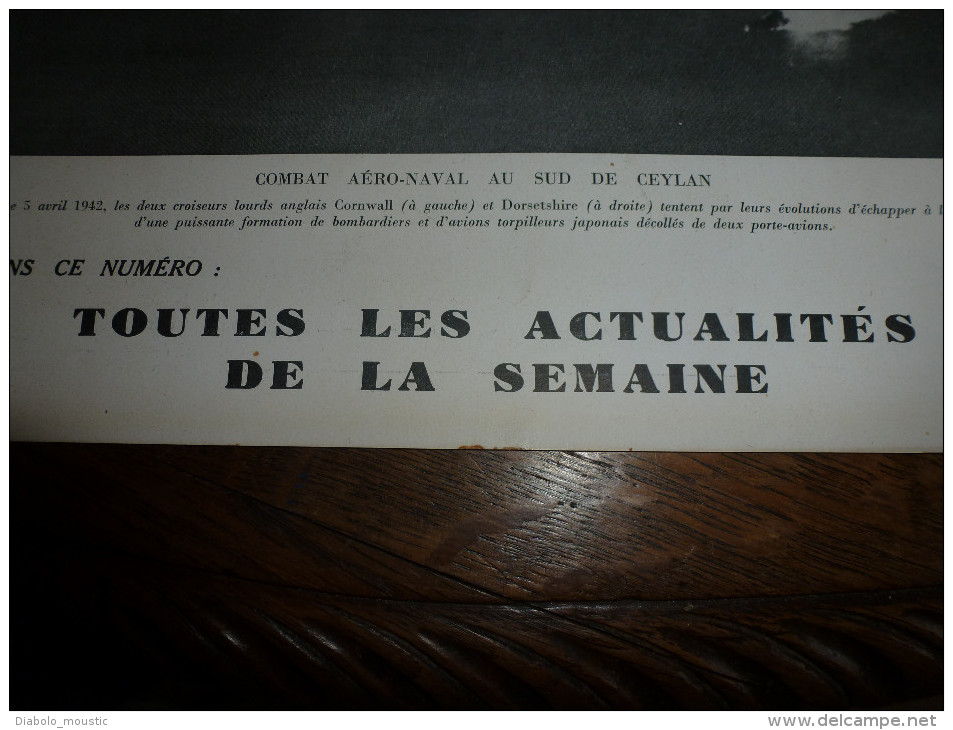 L' Illustration 1943 Combat Aéro-naval;Ligne Démarcation;MAQUEDA (Espagne);Allemagne Donne Son Sang;En CRAU ;Bal BULLIER - L'Illustration